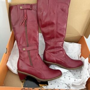 RARE, Impressive, Discontinued, Dr Martens 11436 Red Tall Heeled Boots Women 8